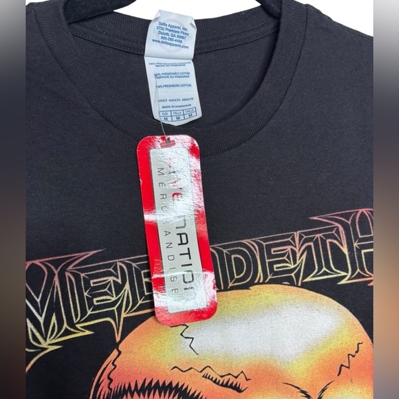 NWT Megadeth T-Shirt Flaming Vic Band Official Black Size Medium - Picture 3 of 9